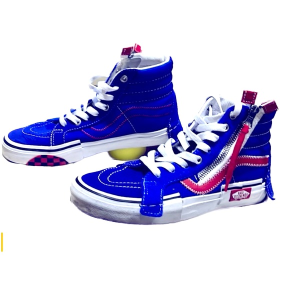 Vans Other - Vans sk8 hi- tops leather, with side zippers men size 5 woman’s size 6.5